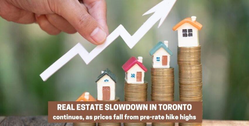 Real estate slowdown in Toronto, Vancouver continues, as prices fall from pre-rate hike highs